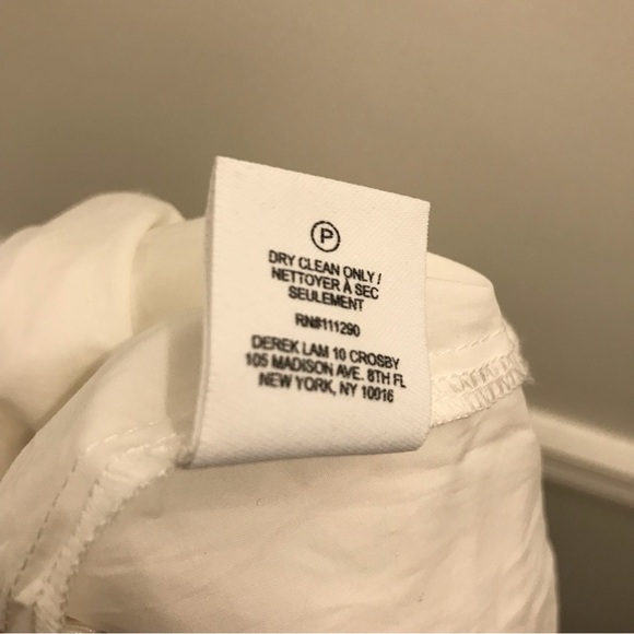 NWT Derek Lam Off Shoulder Button Down Top 8 white blouse shirt cotton - Picture 10 of 11